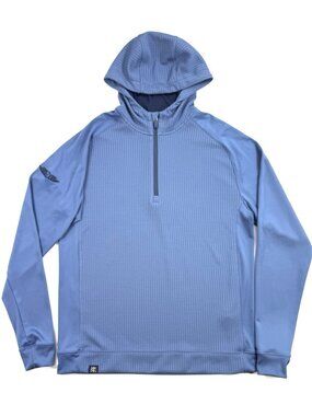 Straight Down Mens Optic Hybrid Hoodie 1/4 Zip Golf Pullover Size Small Blue